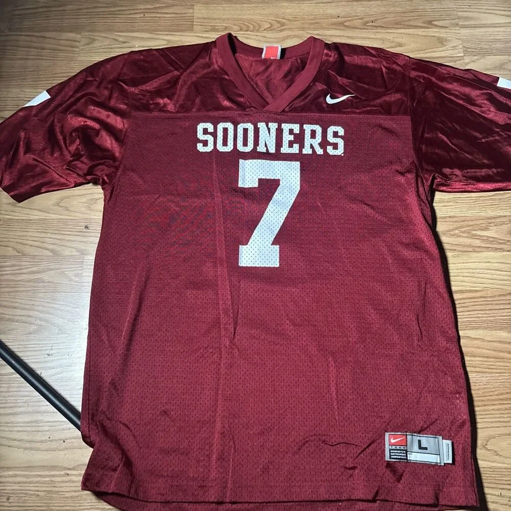 Vintage Nike Oklahoma Sooners #7 Football Jersey NCAA College Fan Apparel Size L